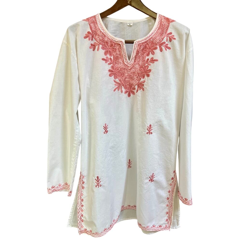 Unique Boutique Beach Cover-Up Embroidered Simple Elegance XL